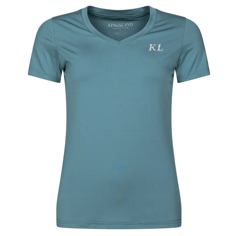 Kingsland Ladies V-Neck T-Shirt - Blue Hydro